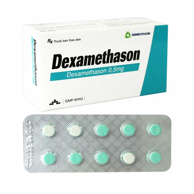 1210. NHÓM A - Dexamethason (Dexamethason 0,5mg, Hộp 10 vỉ bấm  x 10 viên nén bao phim, Thùng 240h) Agimexpharm