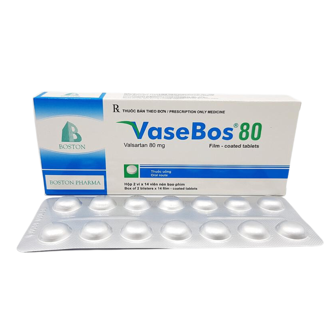 1654. Vasebos® 80 (Valsartan 80mg, hộp 28 viên) Bostonpharma