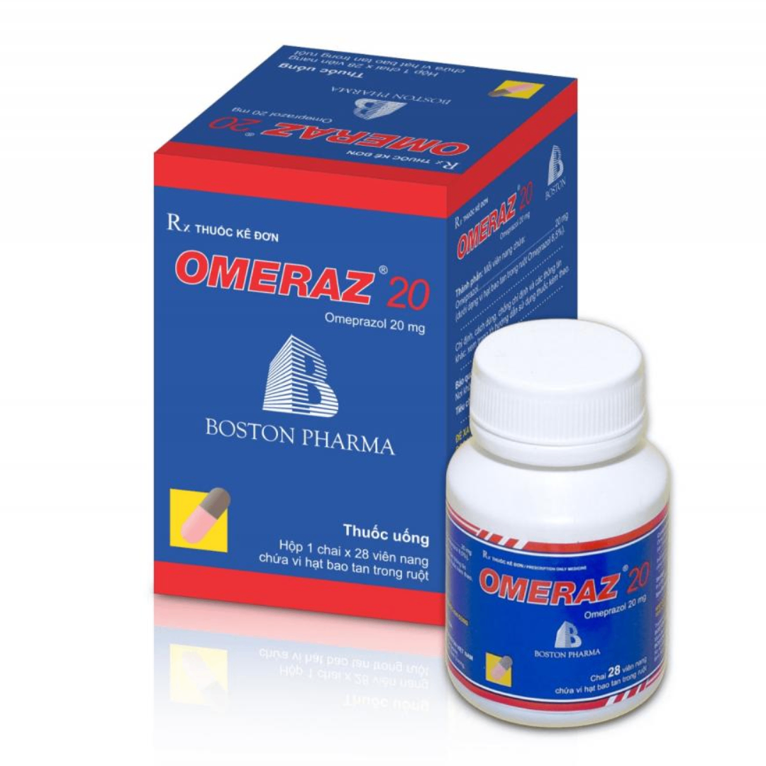 1615. Omeraz® 20 (Omel 20mg, Chai 28 viên) Bostonpharma