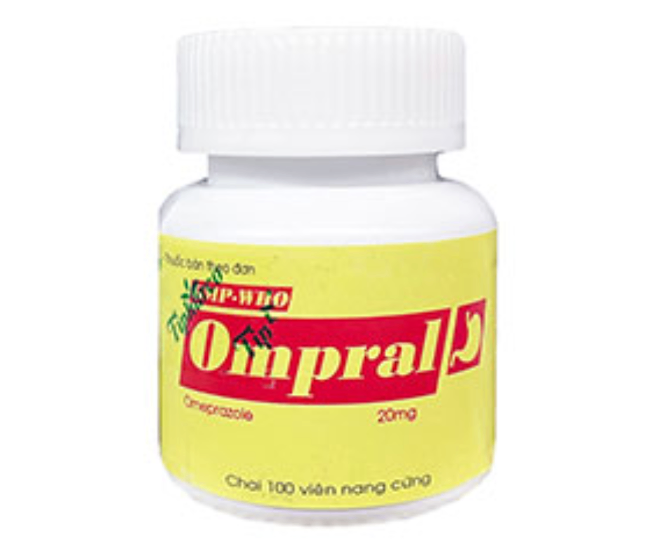 3329. NHÓM A - Ompral 20mg (Omeprazol 20mg; Chai 100 viên nang cứng, thùng 123 chai) Tipharco